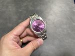 Rolex Oyster Perpetual 39 Red Grape Dial Steel 114300 0002 Men's Watch - Image 6