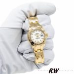 Rolex Pearlmaster 80318 Yellow Gold White Dial 29MM Lady Replica Watch - Image 3
