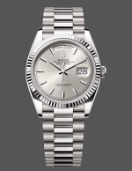 Rolex Day-Date 128239 0005 White Gold Silver Index Dial 36MM Unisex Replica Watch