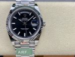 Rolex Day-Date 118239 Black Dial Fluted Bezel 36mm Unisex Replica Watch - Image 3