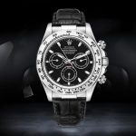 Rolex Daytona 116519 Black Leather strap Black Dial 40mm Mens Replica Watch - Image 2