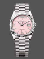 Rolex Day-Date 128239 White Gold Pink Opal Dial 36MM Unisex Replica Watch
