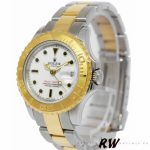 Rolex Yacht-Master 169623 Steel Yellow Gold White Dial 29MM Lady Replica Watch - Image 3