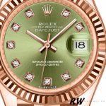 Rolex Datejust 279175 Olive Green Diamonds Dial Fluted Bezel 28mm Lady Replica Watch - Image 4