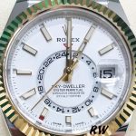 Rolex Sky-Dweller 326933 Stainless Steel White Dial 42MM Mens Replica Watch - Image 5