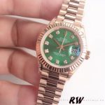 Rolex Datejust 279175 Olive Green Diamonds Dial Fluted Bezel 28mm Lady Replica Watch - Image 2