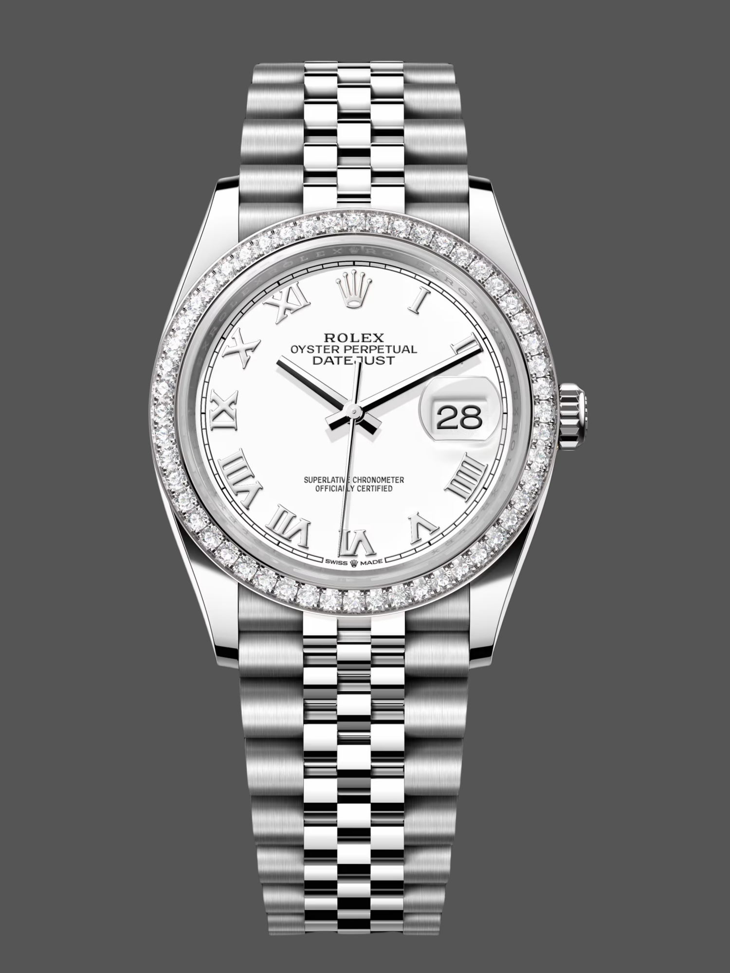 63AE4FE7-E718-8EC6-897F-9628AF72563A Rolex Datejust 36mm Stainless Steel White Roman Jubilee m126284rbr 0017 - Image 1