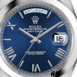 Rolex Day-Date 228206 Blue Roman Numeral Dial Platinum 40MM Mens Replica Watch - Image 2