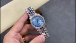 Rolex Day Date 36 Diamond Bezel Ice Blue Roman Dial m128396tbr 0019 - Image 2