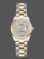 Rolex Datejust 179163 Meteorite Grey Dial Domed Dezel 26MM Lady Replica Watch