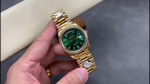 Rolex Day Date 36mm Green Dial Diamond-Set Bezel President Bracelet m128398tbr 0035 - Image 2
