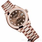 Rolex Datejust 279165 Chocolate Brown Dial Diamond Domed Bezel 28mm Lady Replica Watch - Image 2