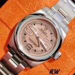Rolex Oyster Perpetual 176200 Pink Maxi Arabic Dial 26MM Lady Replica Watch - Image 3