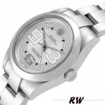 Rolex Oyster Perpetual 177200 Silver Maxi Arabic Dial 31mm Lady Replica Watch - Image 4