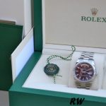 Rolex Day-Date 118239 Cherry Red Dial Fluted Bezel 36mm Lady Replica Watch - Image 6