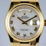 Rolex Day-Date 118208 Mother of Pearl Roman Numeral Dial 36mm Unisex Replica Watch - Image 2