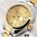 Rolex Datejust 179163 Champagne Dial Domed Dezel 26MM Lady Replica Watch - Image 2