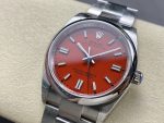 Rolex Oyster Perpetual Coral Red Dial Oyster Bracelet 126000 0007 - Image 5