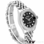 Rolex Datejust 178384 Diamond Bezel Black Diamond Dial 31MM Lady Replica Watch - Image 2