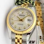 Rolex Datejust 179173 Silver Jubilee Diamond Dial Fluted Bezel 26MM Lady Replica Watch - Image 3