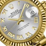 Rolex Datejust 279178 Silver Roman Dial Yellow Gold 28mm Lady Replica Watch - Image 2