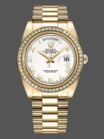 Rolex Day-Date 218348 White Roman Dial 41MM Mens Replica Watch