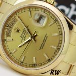 Rolex Day-Date 118208 Champagne Dial 36mm Unisex Replica Watch - Image 2