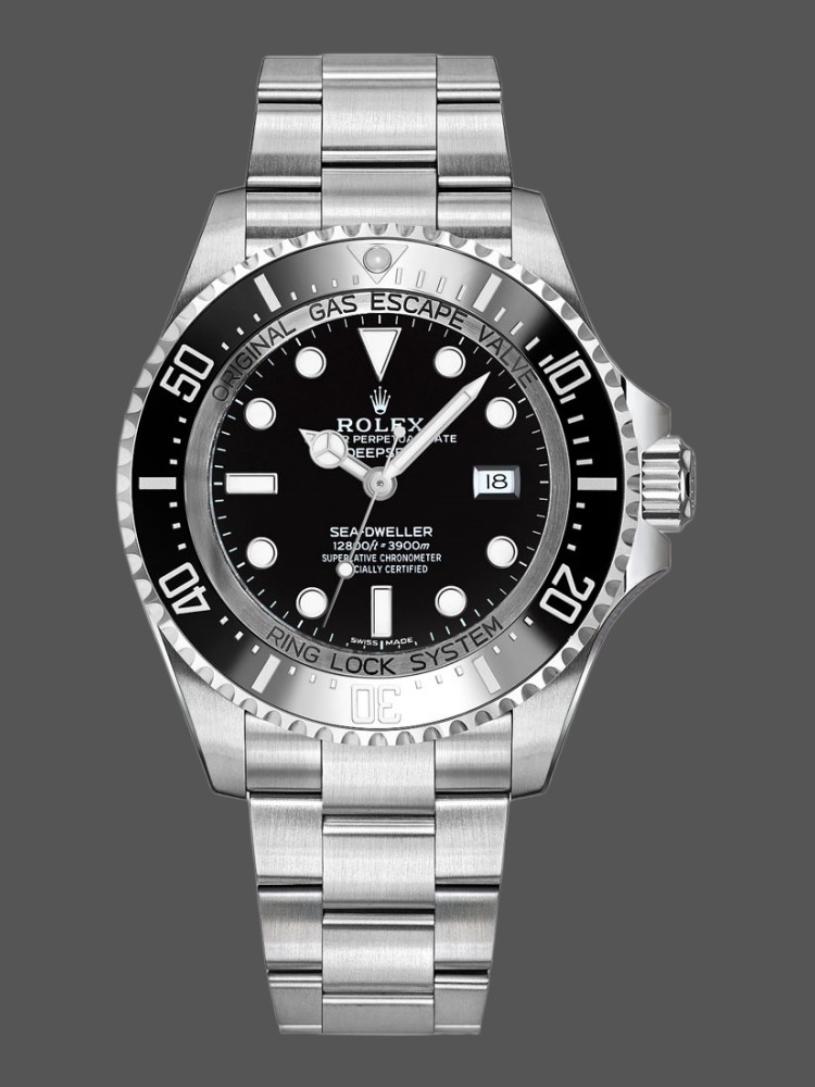 67225BE5-BBB9-DFFA-AC15-9B68914A06C9 Rolex Sea-Dweller Deepsea 116660 Stainless Steel Black Dial 44MM Mens Replica Watch - Image 1