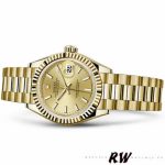 Rolex Datejust 279178 Champagne Index Dial Fluted Bezel 28mm Lady Replica Watch - Image 3