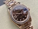 Rolex Datejust 28mm Everose Gold 279135RBR 0001 Chocolate 17 Diamond President Lady - Image 4