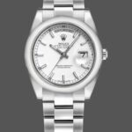 Rolex Day-Date 118209 White Gold Oyster Bracelet White Dial 36mm Unisex Replica Watch