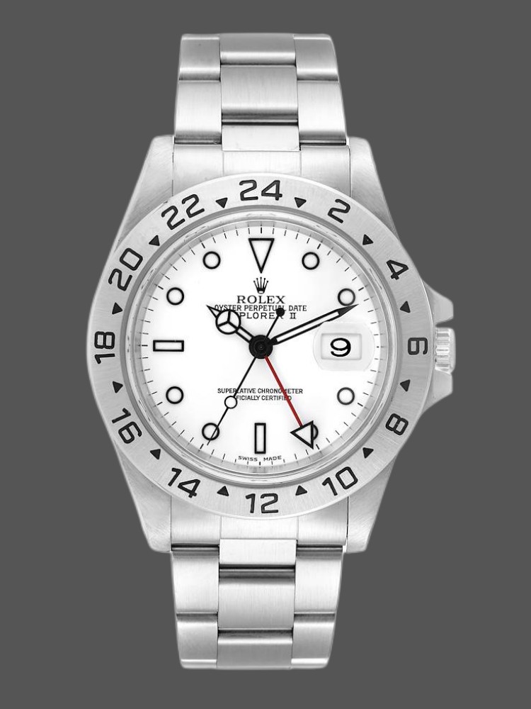 678ECC00-9804-3B41-6BB8-C9B0B90EF919 Rolex Explorer II 16570 Stainless Steel White Dial 40MM Mens Replica Watch - Image 1