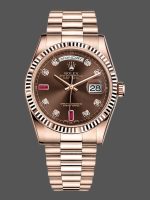 Rolex Day-Date 118235 Rose Gold Chocolate Brown Dial 36mm Unisex Replica Watch