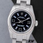Rolex Oyster Perpetual 176234 Black Dial Blue Baton 26MM Lady Replica Watch - Image 4