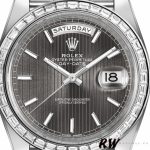 Rolex Day-Date 228396TBR Dark Rhodium Grey Dial Diamond Bezel 40mm Mens Replica Watch - Image 4