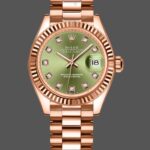 Rolex Datejust 279175 Olive Green Diamonds Dial Fluted Bezel 28mm Lady Replica Watch