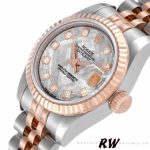 Rolex Datejust 179171 Diamond Meteorite Dial Fluted Bezel 26MM Lady Replica Watch - Image 4