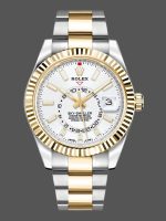Rolex Sky-Dweller 326933 Stainless Steel White Dial 42MM Mens Replica Watch