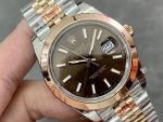Rolex Datejust 126301 Rose Gold Chocolate Brown Index Dial 41MM Mens Replica Watch - Image 4