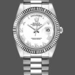 Rolex Day-Date 218239 White Roman Numerals Dial White Gold 41MM Mens Replica Watch
