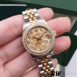 Rolex Datejust 179383 Crystal Gold Dust Champagne Dial 26MM Lady Replica Watch - Image 3