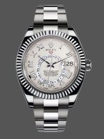 Rolex Sky-Dweller 326939 Fluted Bezel Ivory Dial 42MM Mens Replica Watch