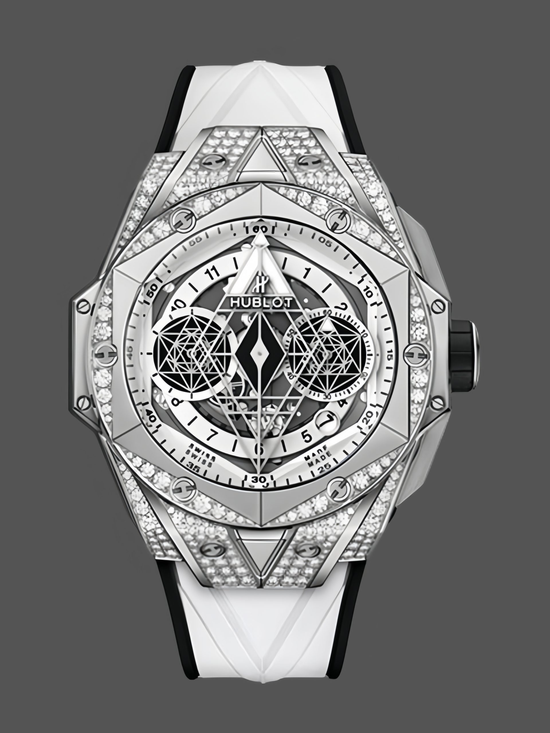 6BB198DF-3719-D5F0-E62E-5D726BB3A541 418.NX.2001.RX.1604.MXM20 Hublot Big Bang Partnerships Sang Bleu II Titanium Diamond - Image 1