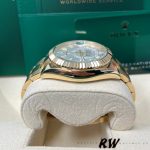 Rolex Sky-Dweller 326938 Yellow Gold White Dial 42mm Mens Replica Watch - Image 4