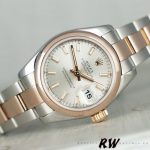 Rolex Datejust 179161 Stainless Steel and Everose Gold Silver Index Dial 26MM Lady Replica Watch - Image 2