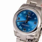 Rolex Oyster Perpetual 177200 Blue Dial Domed Bezel 31mm Lady Replica Watch - Image 2