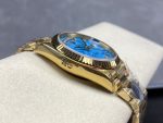 Rolex Day-Date 128238 Fluted Bezel Turquoise Diamond Dial 36MM Unisex Replica Watch - Image 7