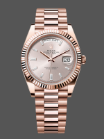 Rolex Day-Date 228235 Sundust Index Dial Fluted Bezel 40mm Mens Replica Watch