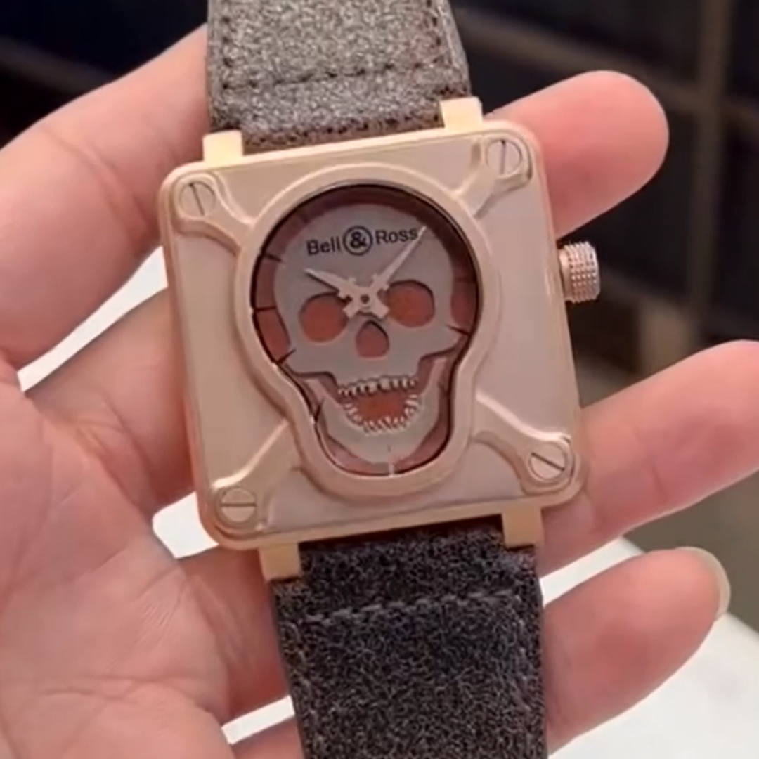 6DE2E3B8-A3D8-05A0-6C60-2AFBDC2B8AB2 Bell & Ross BR0192-SKULL-BR BR 01 Skull Bronze 46 mm Watch - Image 1