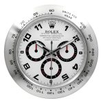 Rolex Daytona Silver Wall Clock